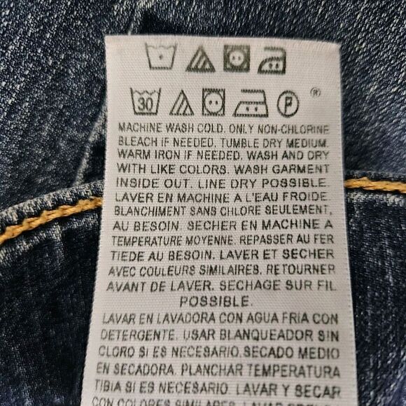 Levis Denizen Modern Pull On Cropped Jeans Womens Size 6 Wide Waistband Stretch - Picture 9 of 9